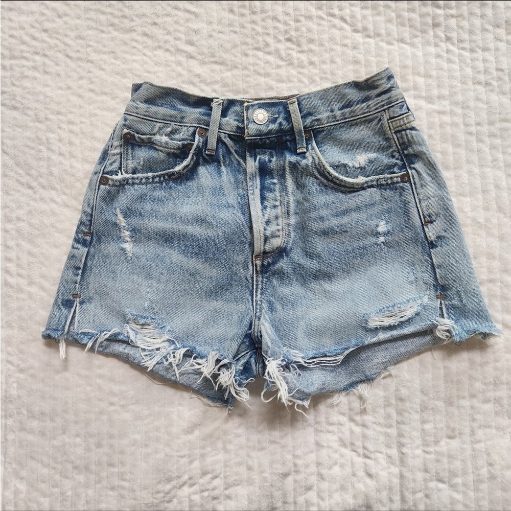 AGOLDE Jaden denim shorts 23"